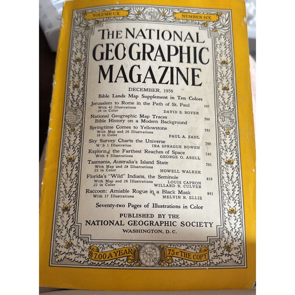 National Geographic Magazine December 1956, volume CX #6 GUC